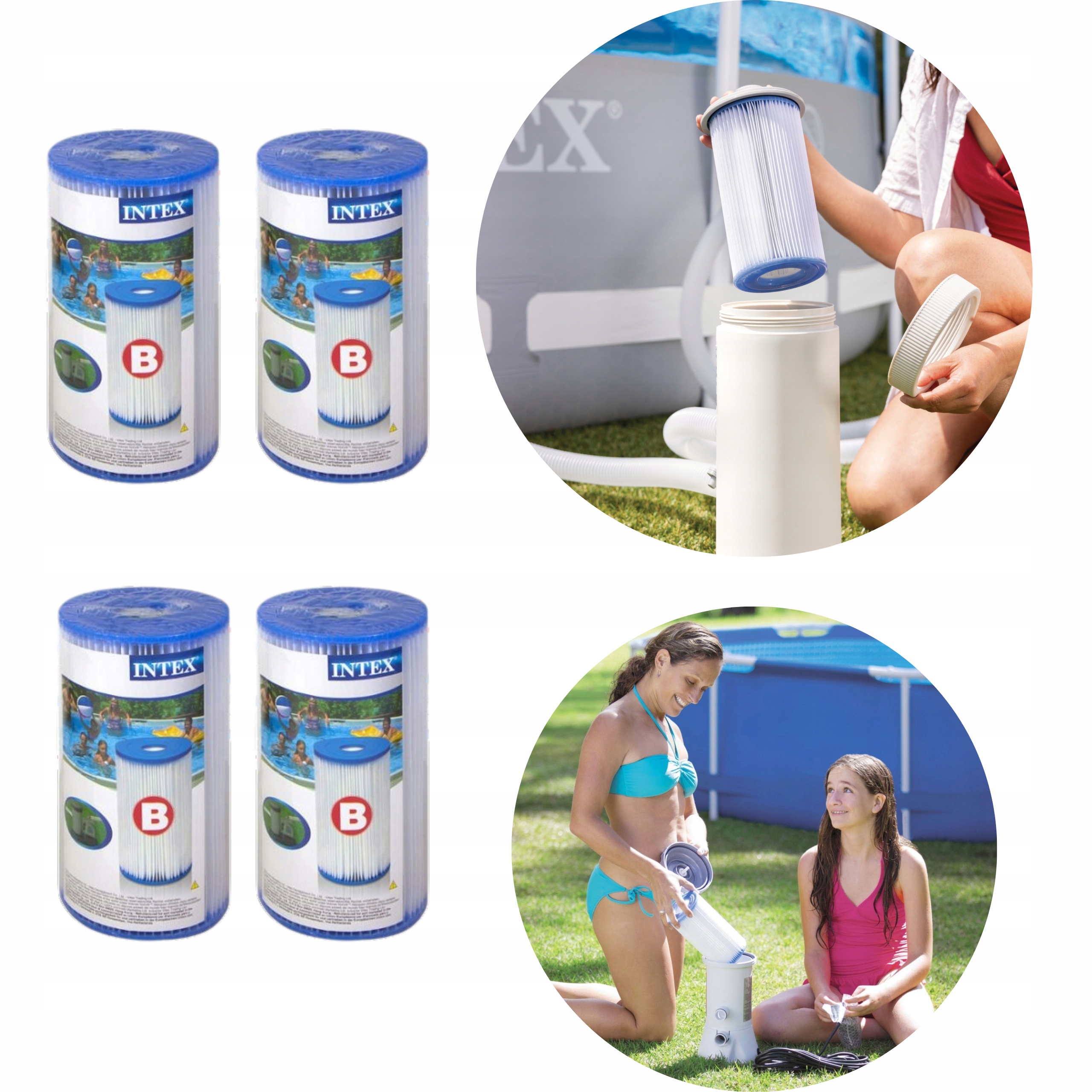 4x Filtr Filtry Typ B Do Pompy Intex 29005