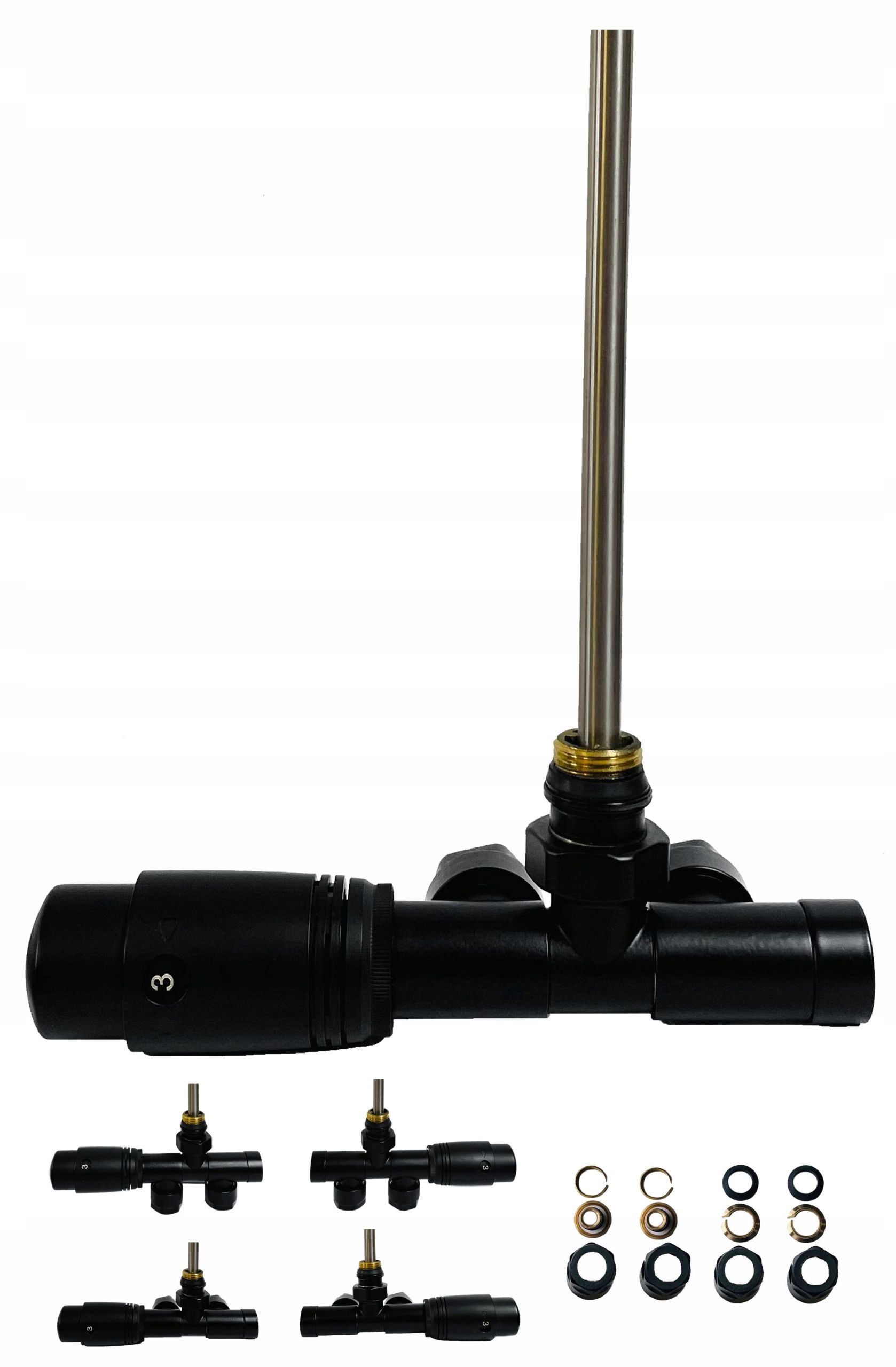 Kombinovaný Termostatický Ventil 1-OTVOROVÝ, Černý