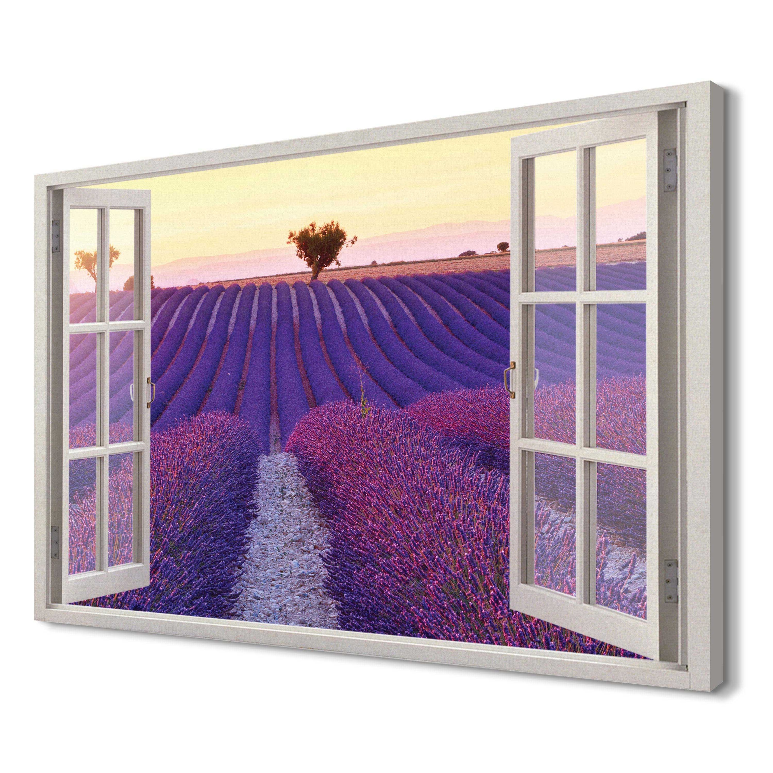 

Pola lawendy Obraz na płótnie 3d 120x80 do salonu