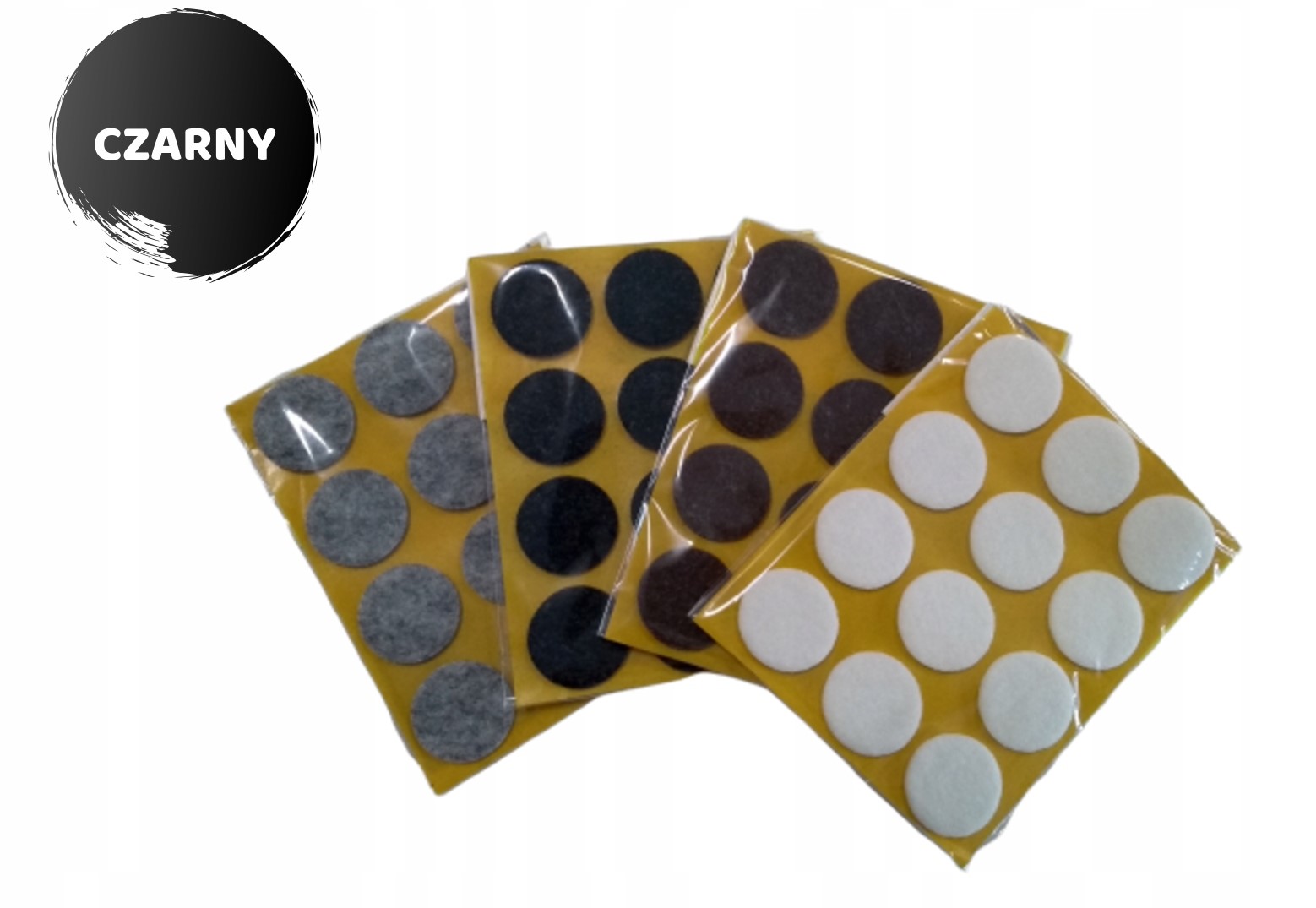 

Podkładki Filcowe Samoprzylepne Czarny Koła 12SZT