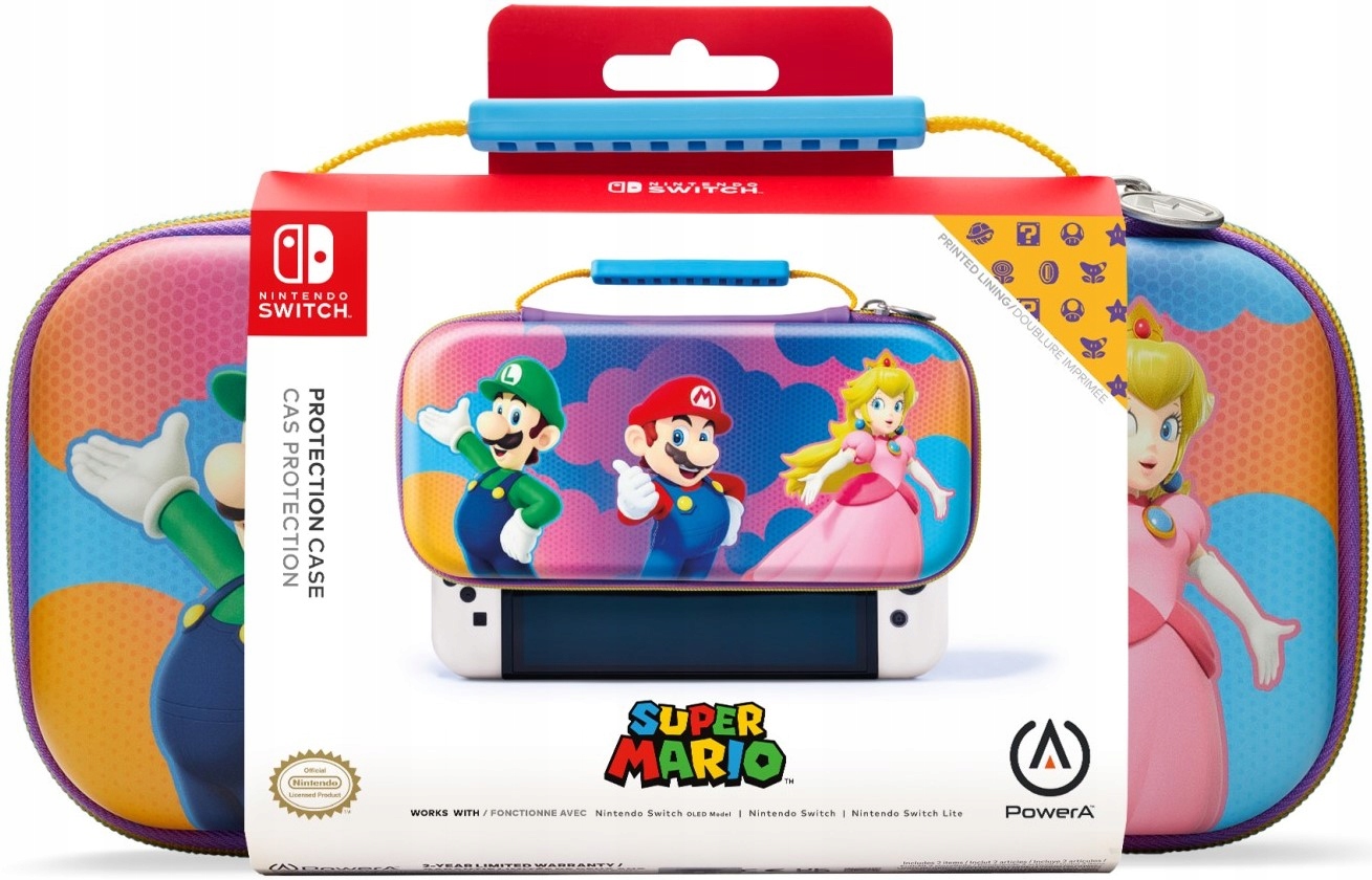 PowerA Switch Lite Oled Etui na konsole Mario Color Splash Heroes