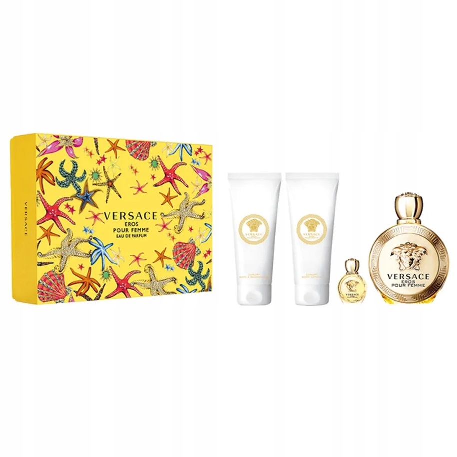 Versace Eros Pour Femme EDP 100ml + EDP 5ml + sprchový gél + balzam 100