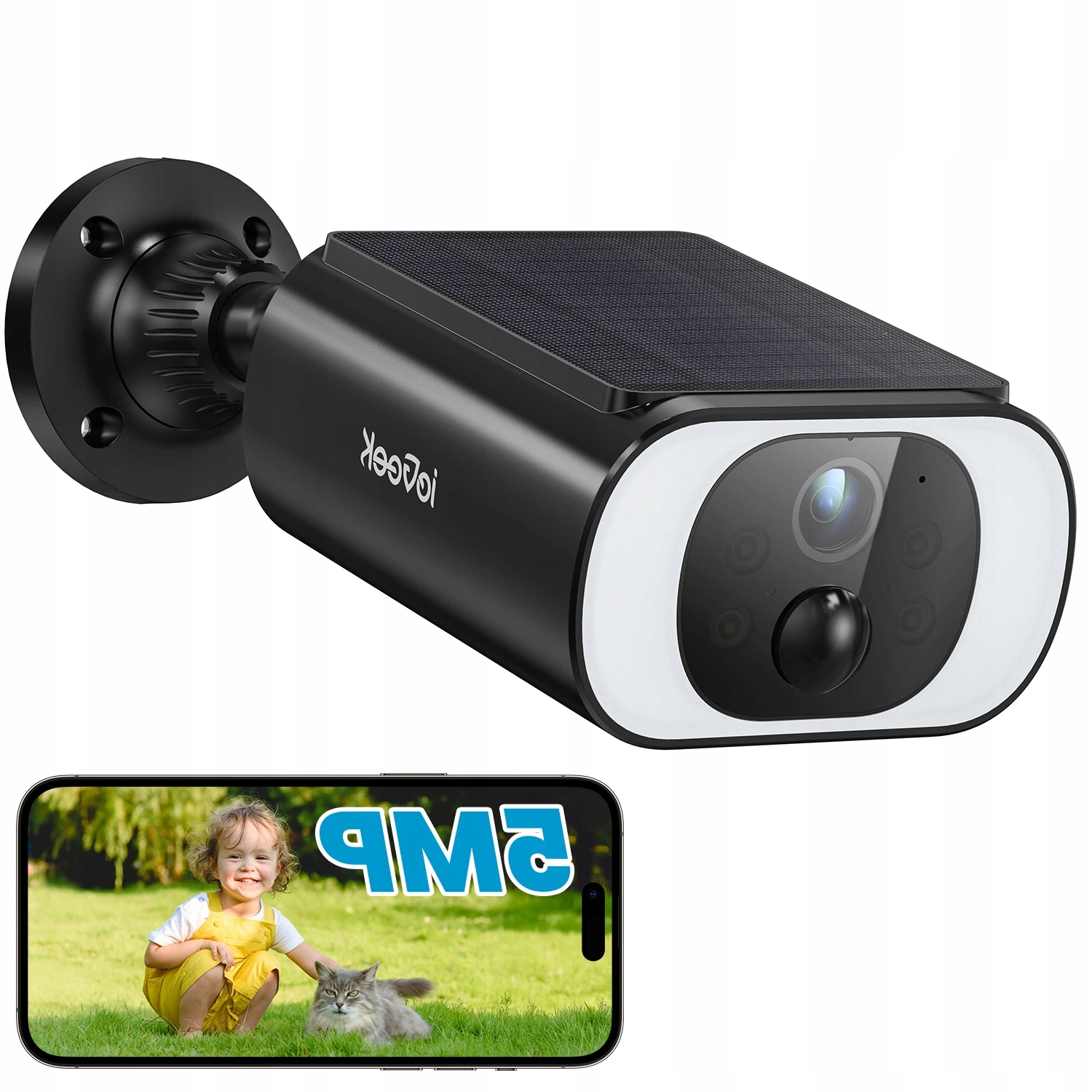 Venkovní Bezpečnostní Kamera S Solárním Panelem 5 Mp IP65 5000 Mah