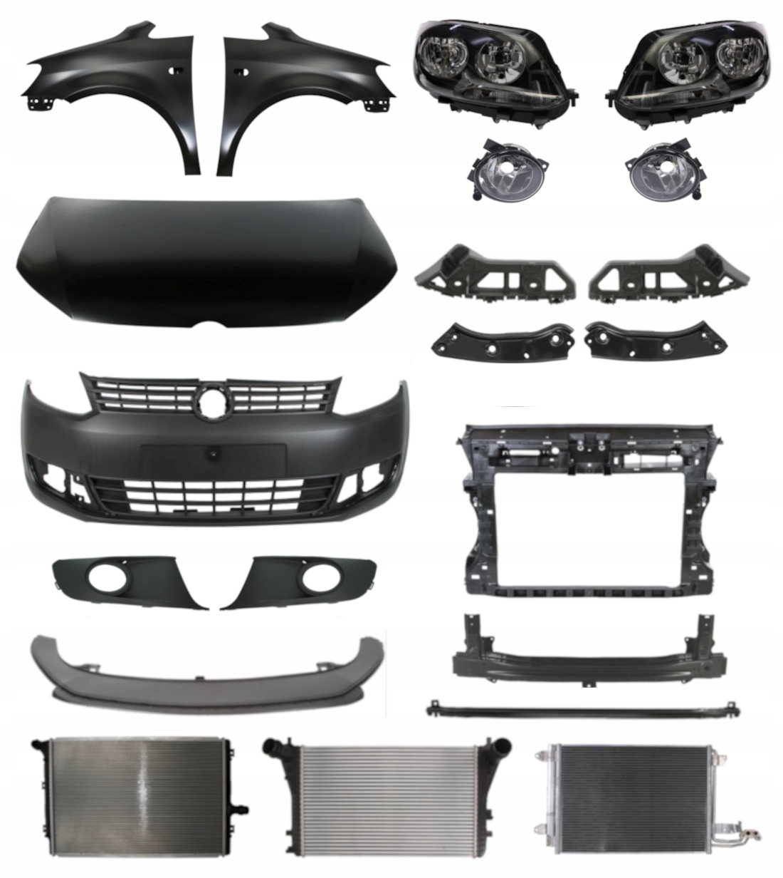 2834 - Volkswagen Caddy 3 Lift 10-15 Бампер Ремень Капот