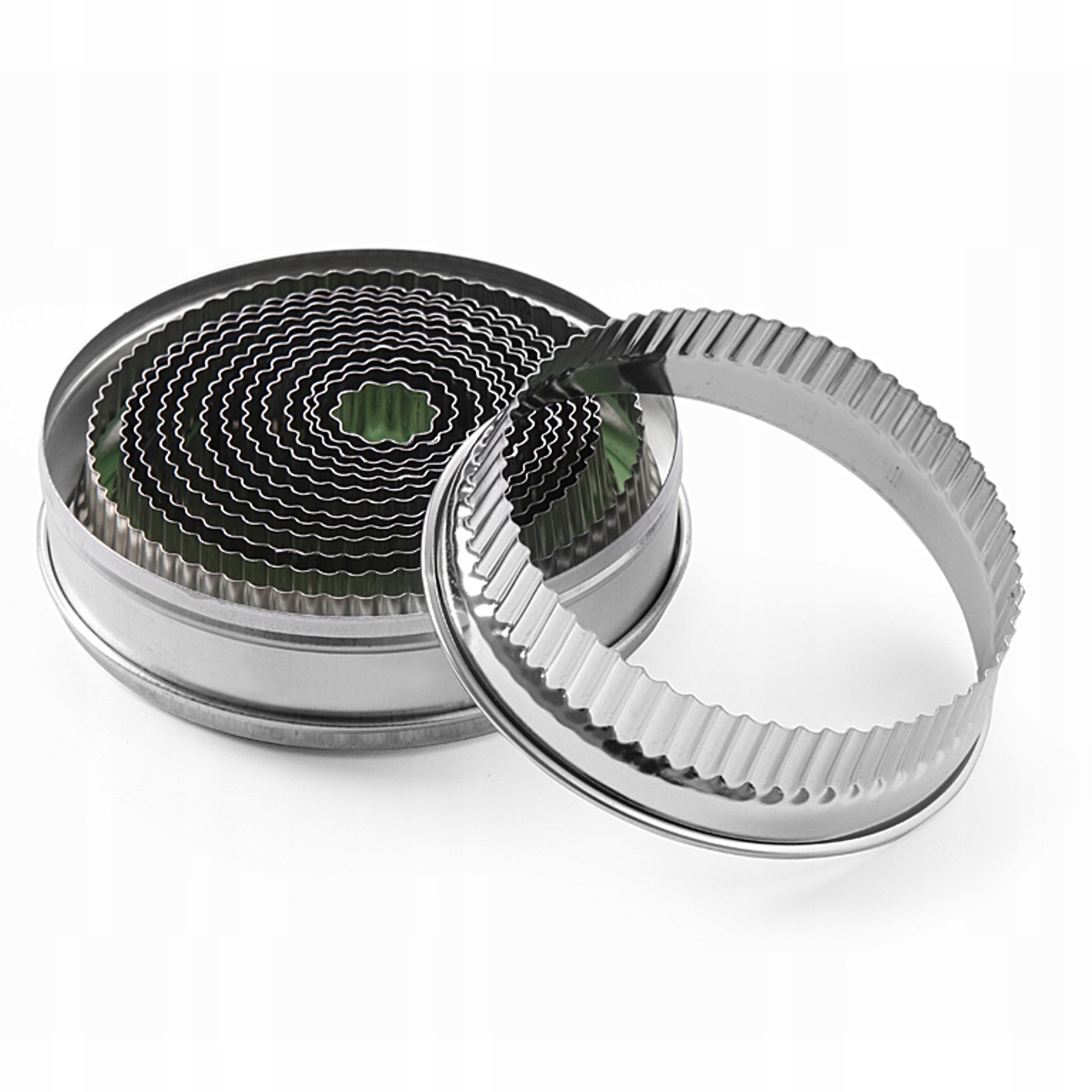 Vykrajovátko Forma Na Sušenky Kulatá Vroubkovaná Sada 14 Ks Hendi