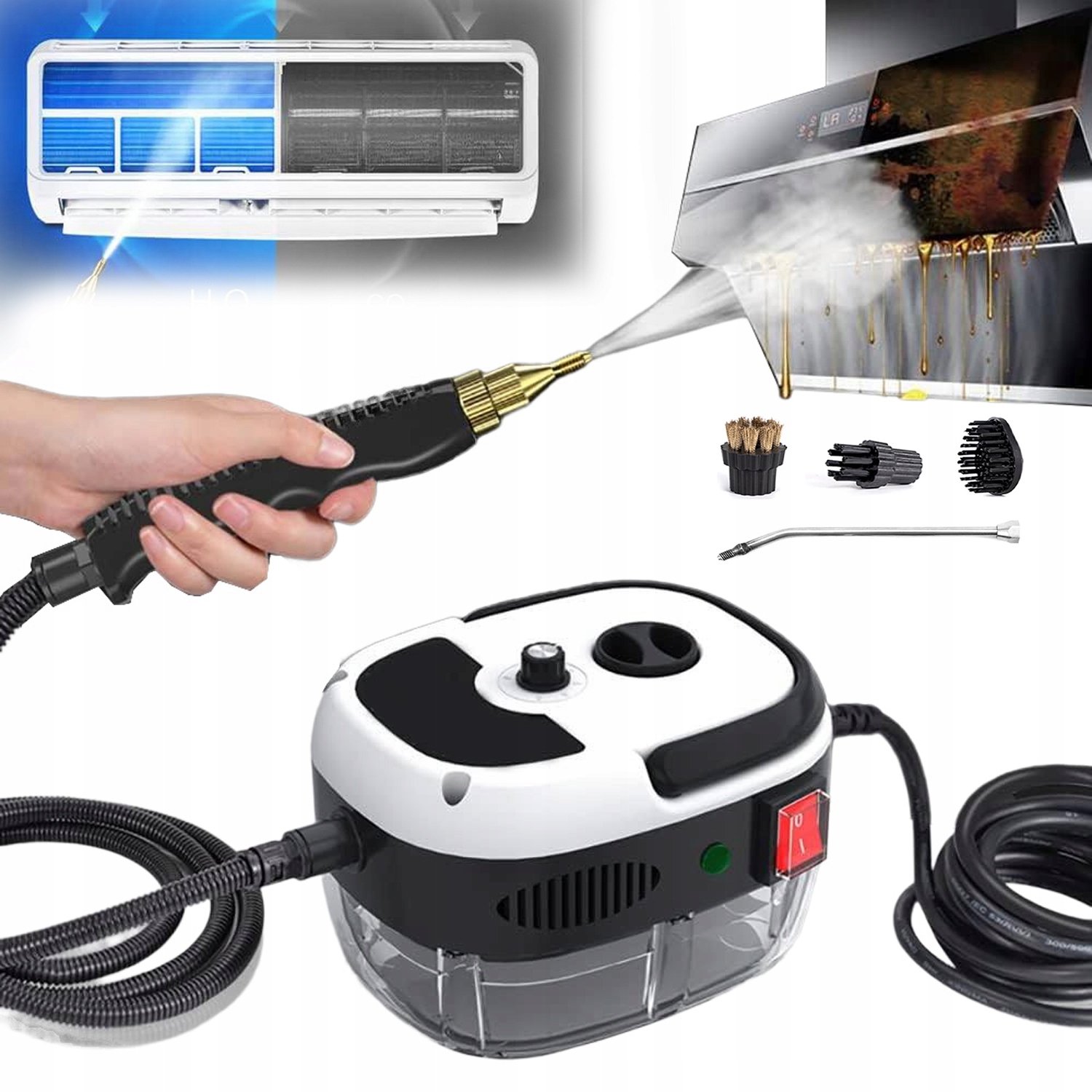 Sada Parního Čističe Oken Parní Čistič 2500W 3BAR 2.2 M Parní Hadice