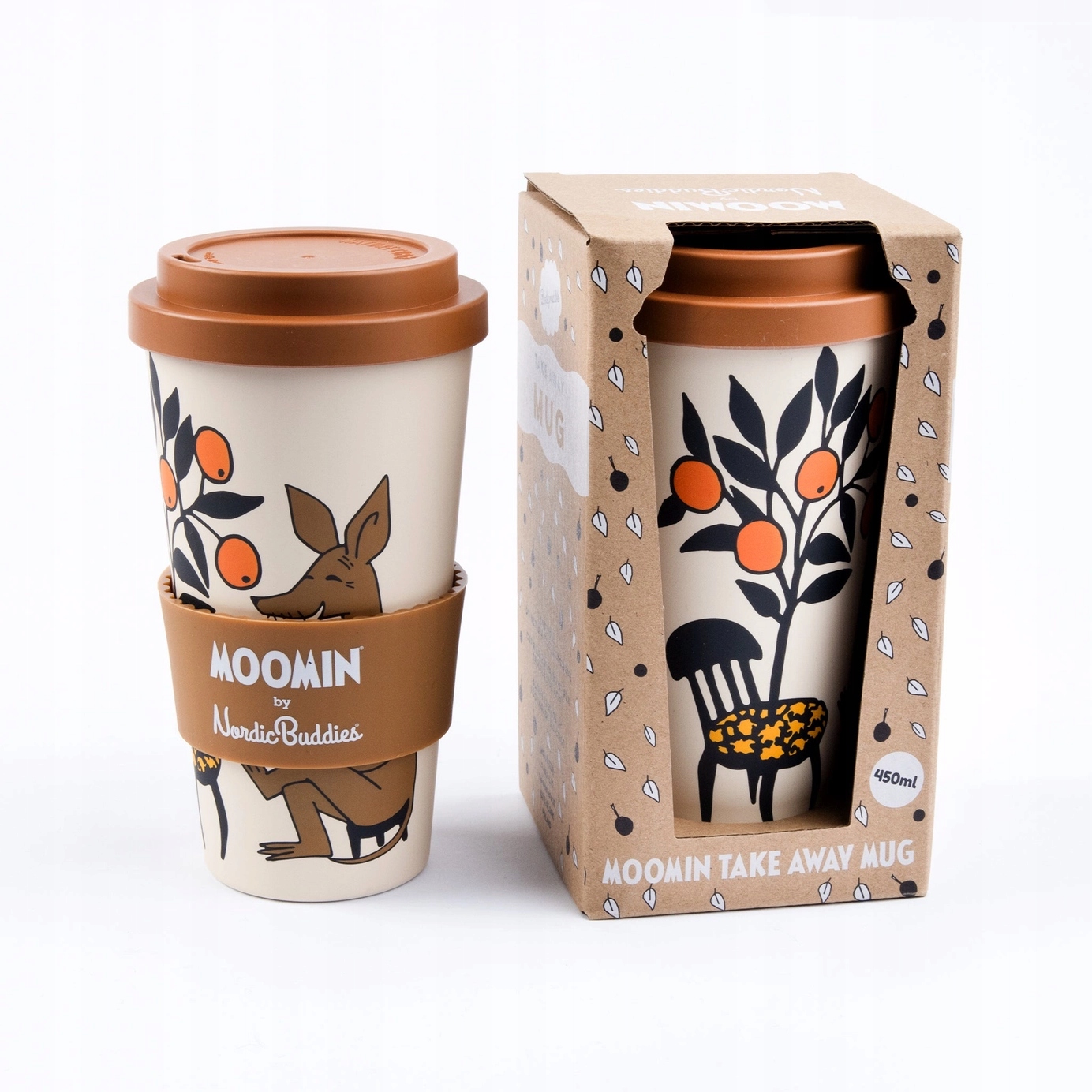 Kubek termiczny Ryjek Muminki Pomarańcze Bio 450 ml Nordicbuddies