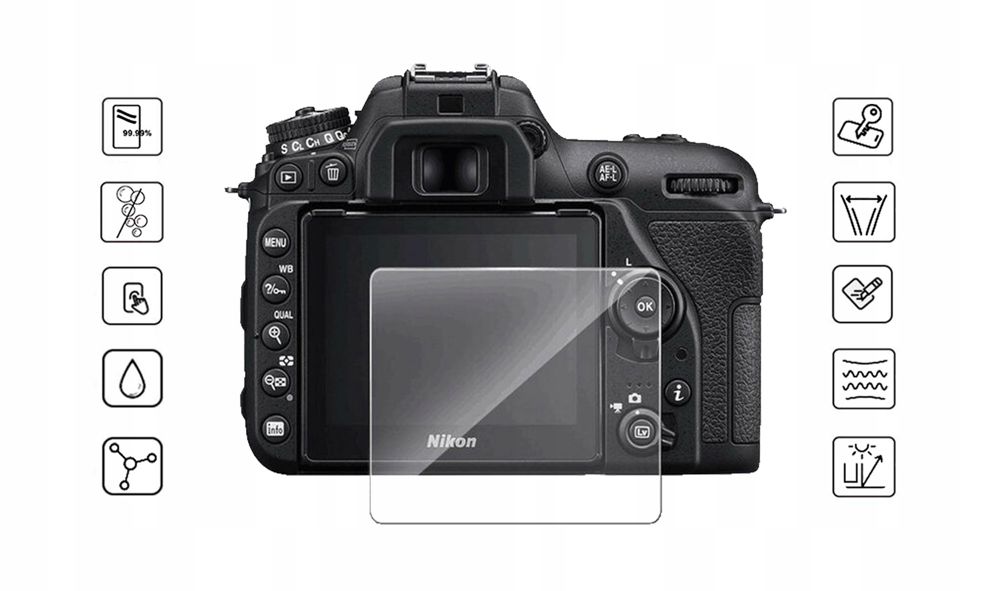 6PCS небьющаяся крышка LCD для CANON EOS 2000D модель EOS 2000D