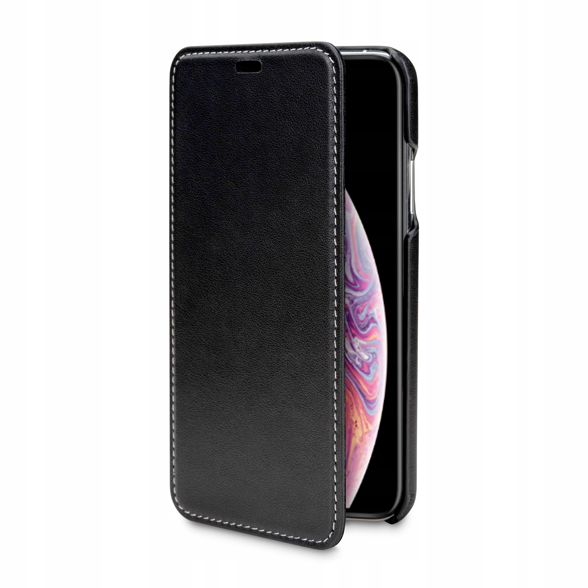 

Baroon do iPhone X / Xs - Slim Book Black Elegance