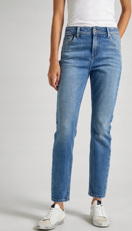 Pepe Jeans Dámské Džíny Tapered Fit Modré Úzké Nohavice 25/30 6FA
