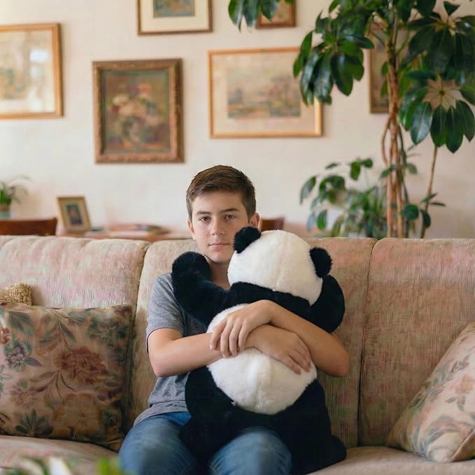 Miś obciążeniowy Panda 65 cm pluszak terapeutyczny 1kg Adhd autyzm stres
