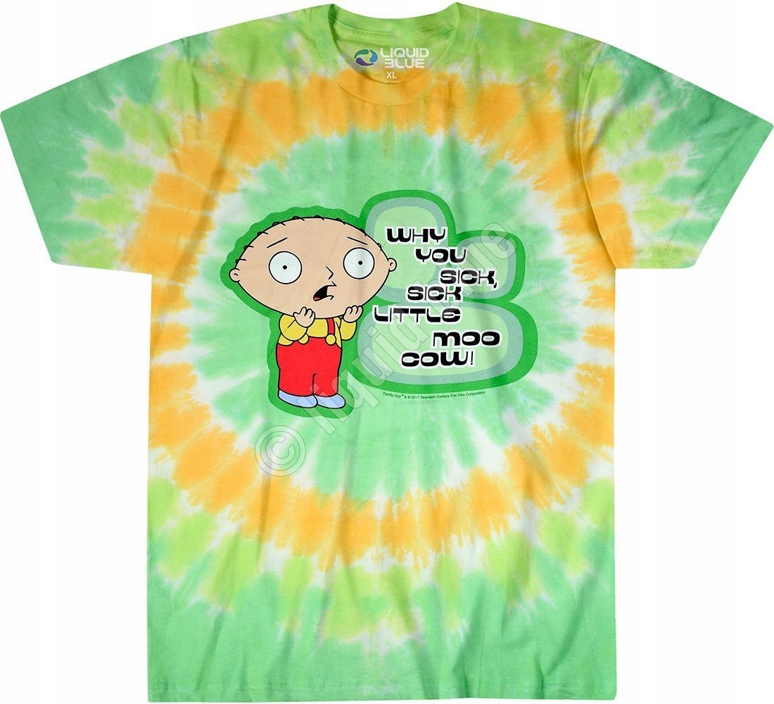 Griffinovi (Family Guy) Nemocná Malá Kráva Liquid Blue M