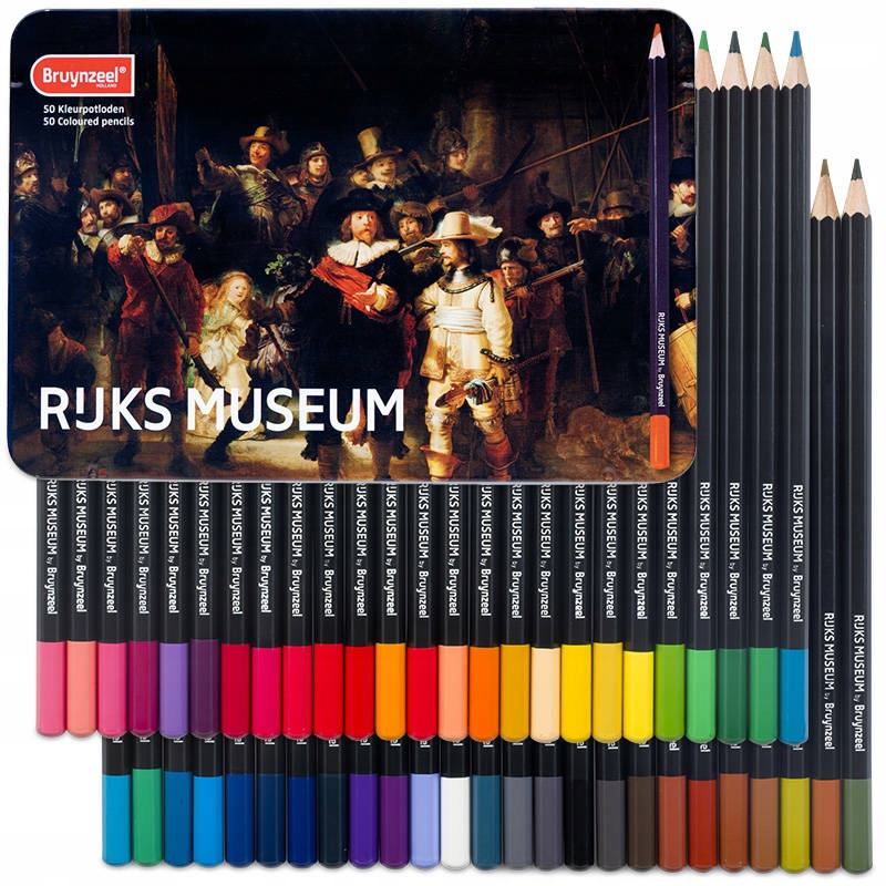Pastelky Bruynzeel 50 barev Rijks Museum v kovové krabičce