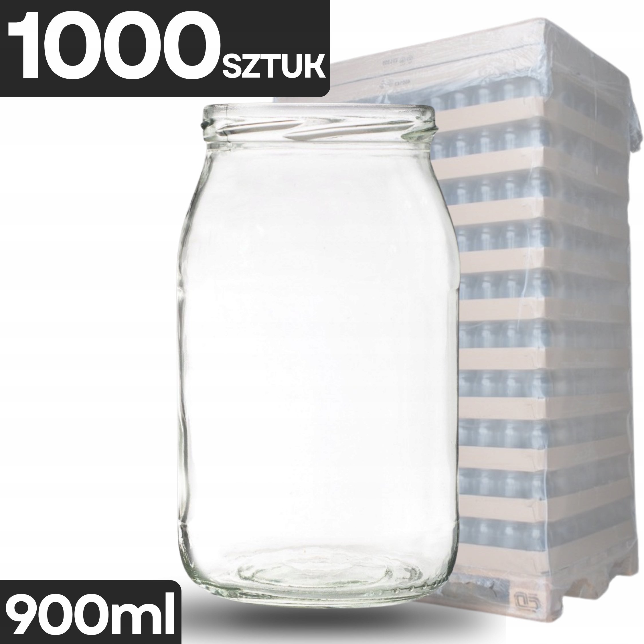 Słoik 900 ml 0,9L Na Miód Przetwory Paleta słoiki szklany 1000szt 900ml