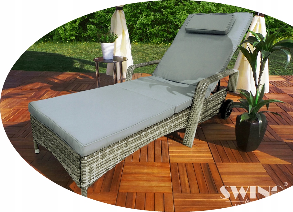 Záhradné Ležadlo Technoratan, Farba Šedá