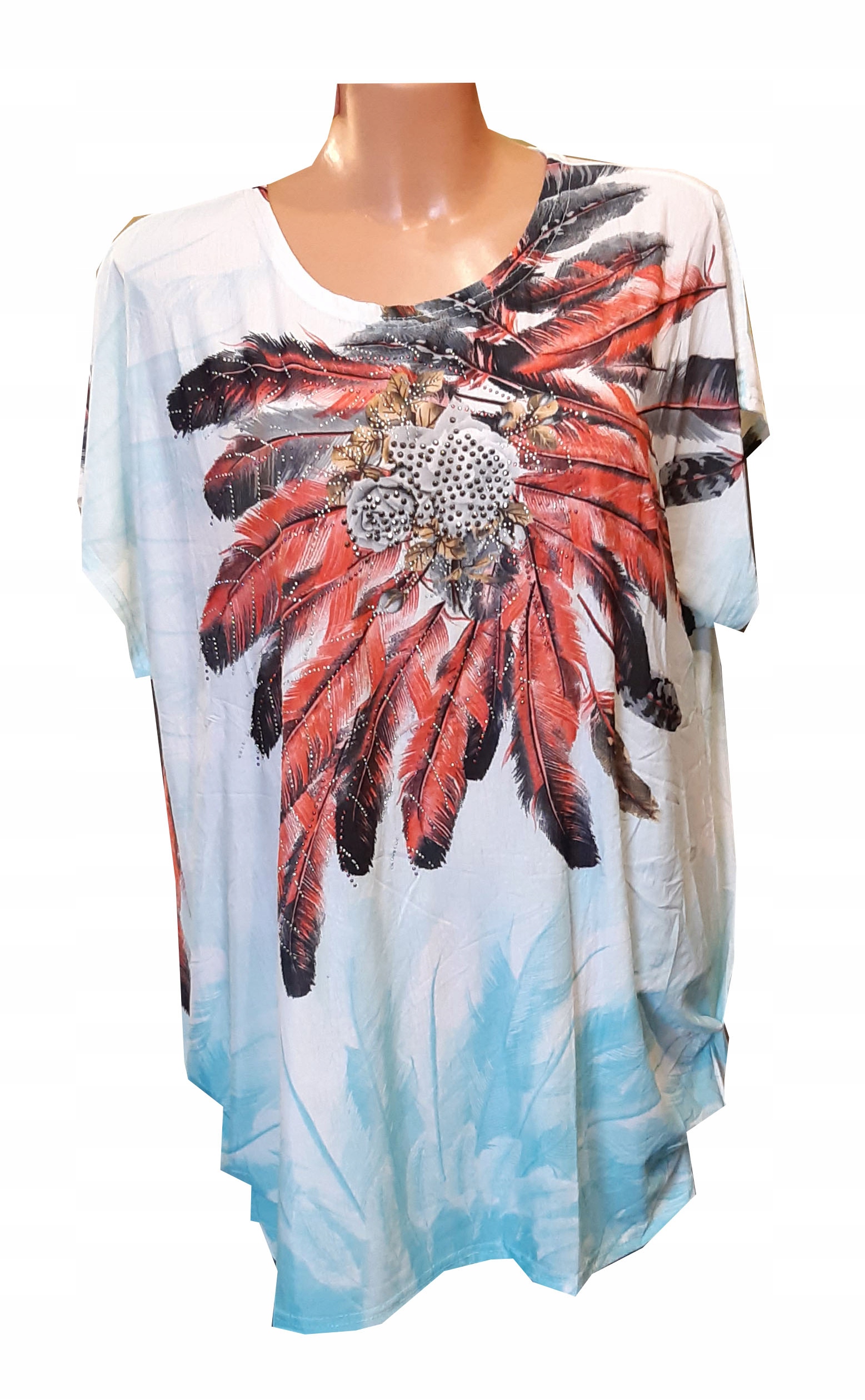 

Bluzka Tunika Kwiaty kobieca cyrkonie M/L