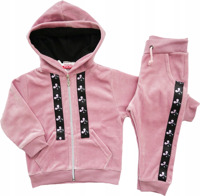 Welurowy dres dla dziewczynki komplet Welur 92