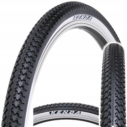KENDA OPONA ROWEROWA 26 x 1,75 K184 KOSMOS BIAŁY BOK MIEJSKA GŁADKA CICHA