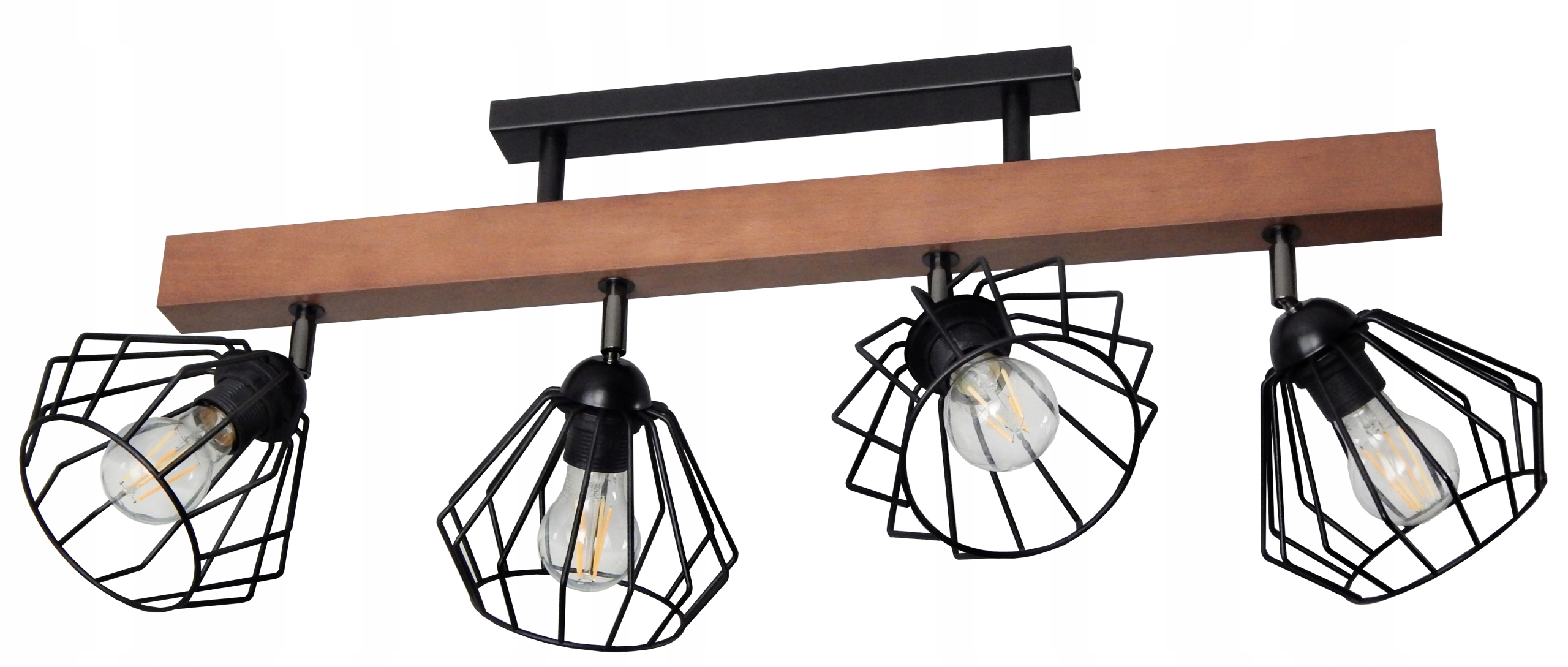 LAMPA PLAFON SUFITOWY 4PR LED DREWNO DRUCIAK