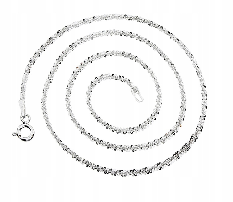 ŁAŃCUSZEK SREBRNY 925 NASZYJNIK DAMSKI DIAMENTOWANY MARGARITA 50 cm. SREBRO Rodzaj Rękodzieło Wyrób jubilerski