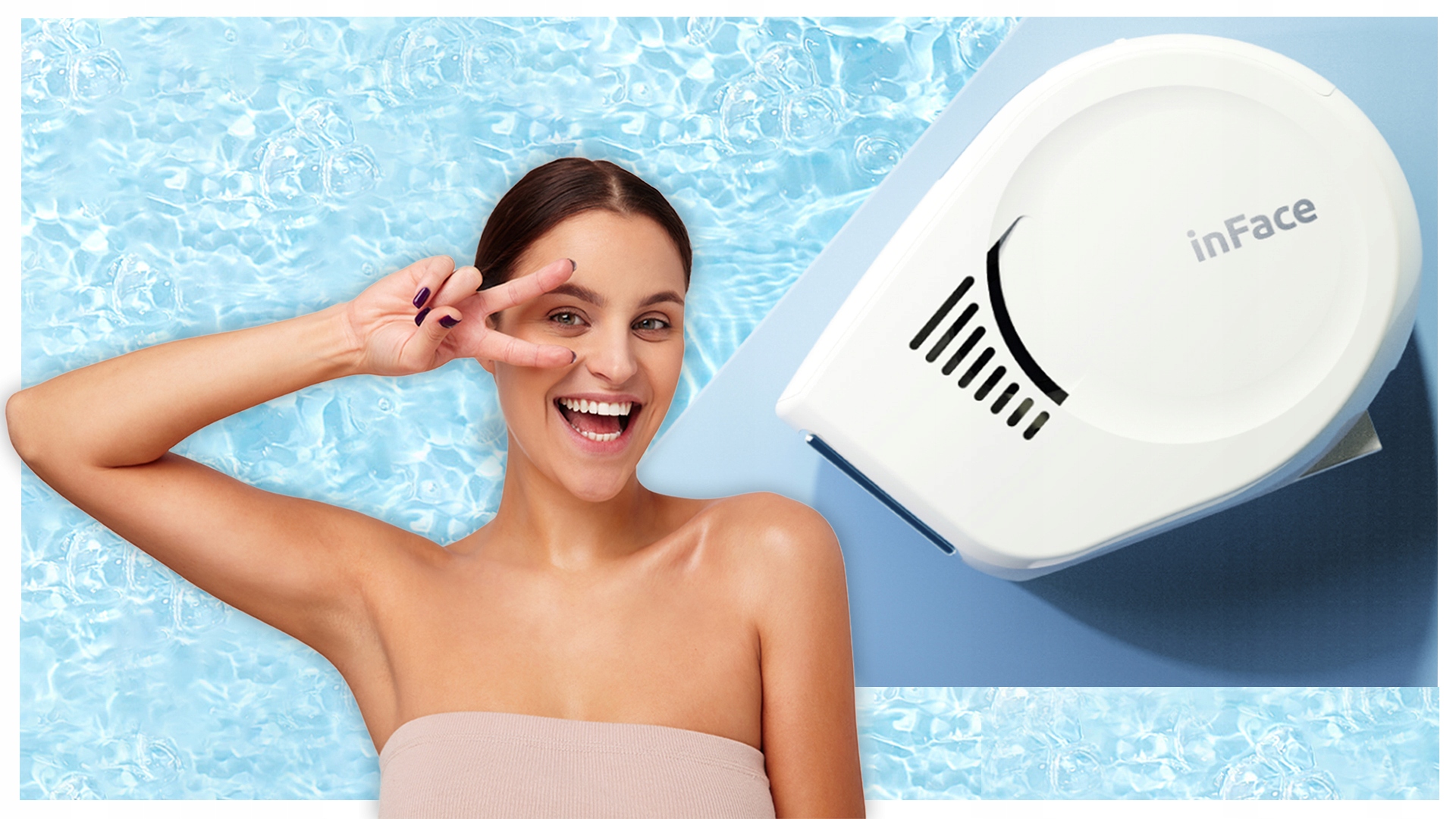 inFace DEPILATOR IPL ZH-01F BEZBOLESNY BEZPIECZNY FOTODEPILACJA CIAŁA Zasilanie sieciowe