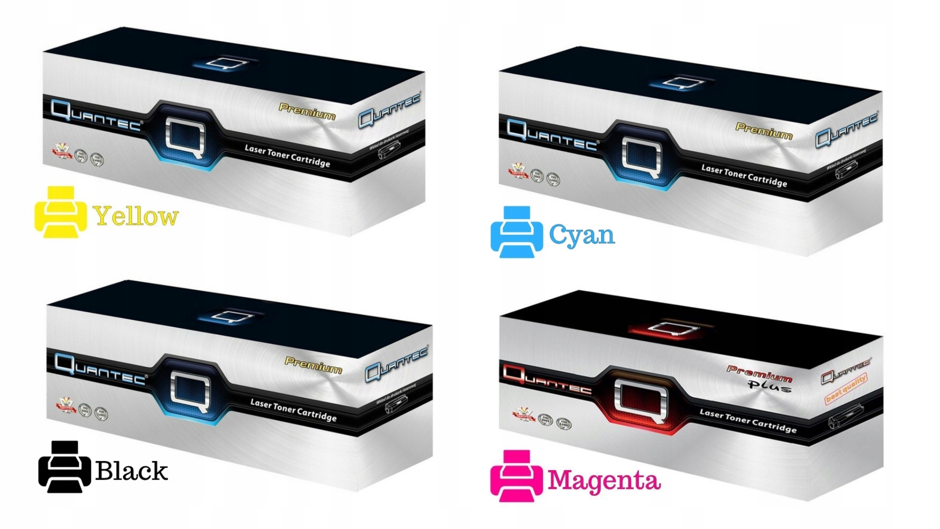 Set 4 x Toner pro Hp 220X Cmyk Quantec zam. W2200X W2202X W2203X W2201X