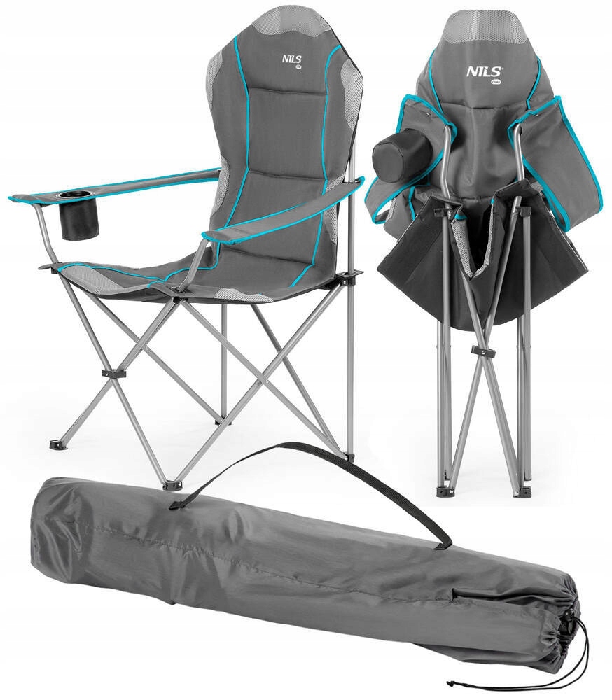 Krzesełko Wędkarskie Turystyczne Składane Kempingowe Ogrodowe W Pokrowcu