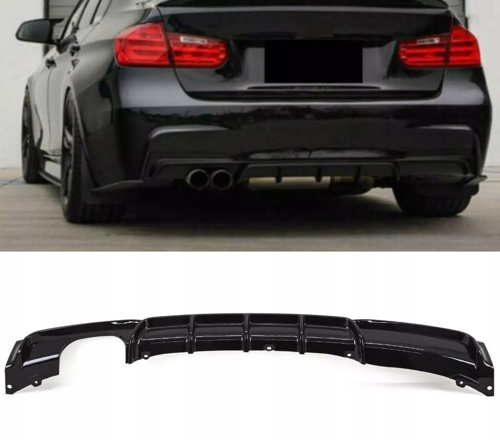 Difuzér Zadního Nárazníku Pro Bmw F30 F31 M Paket M Sport 2012-2018 Černý