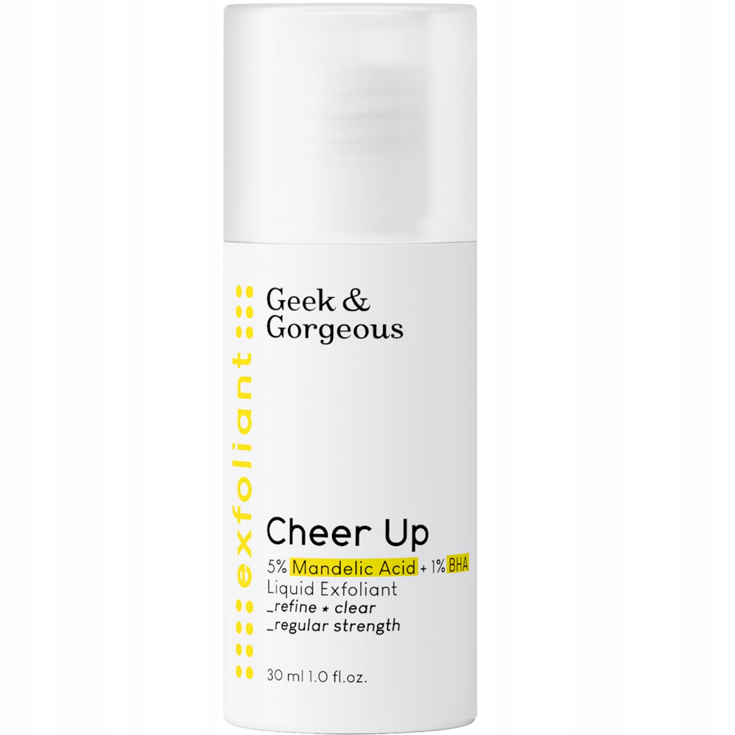 Geek & Gorgeous Cheer Up tonik Aha 5% i Bha 1% z kwasem migdałowym 100 ml