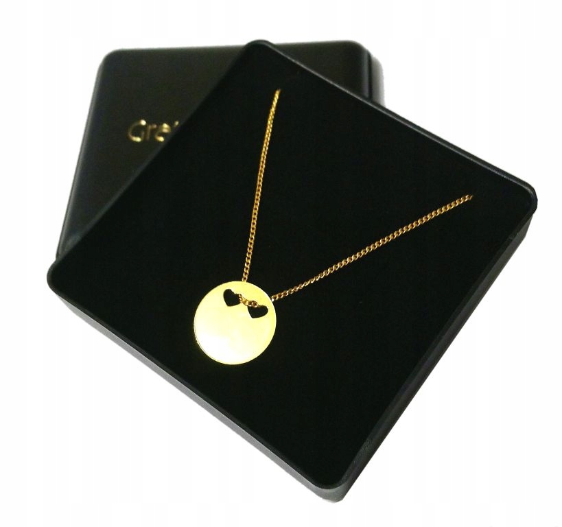 

Naszyjnik Celebrytka 45 Grawer SREBRO925 pozłacane