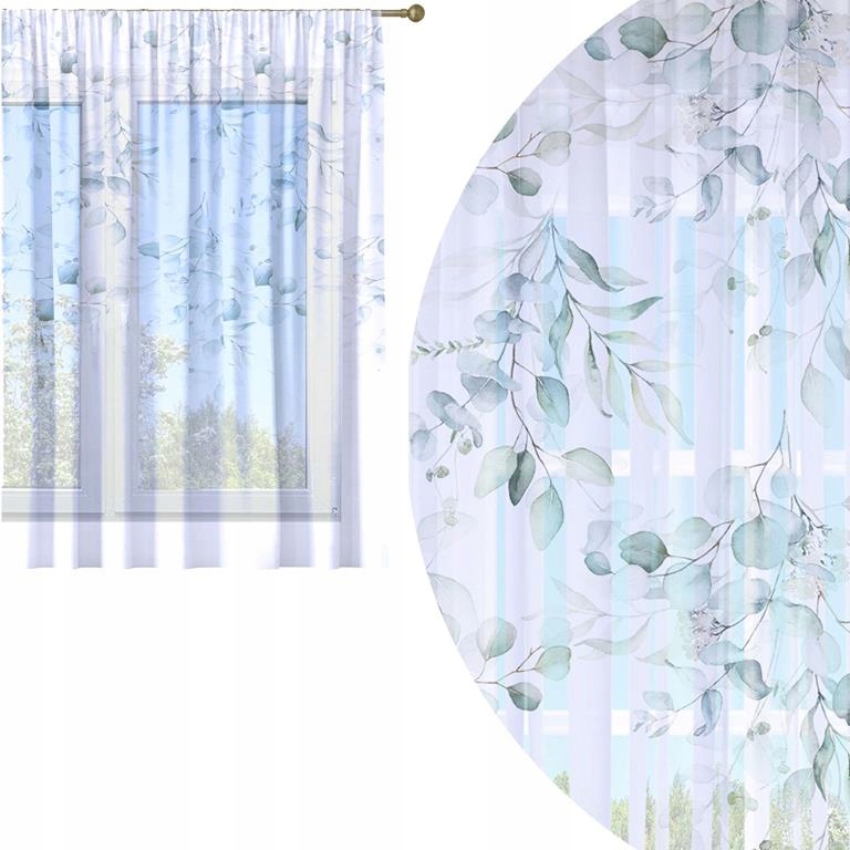 

Firana Gotowa 400x150 Woal Barwiona Wzór Na Żabki