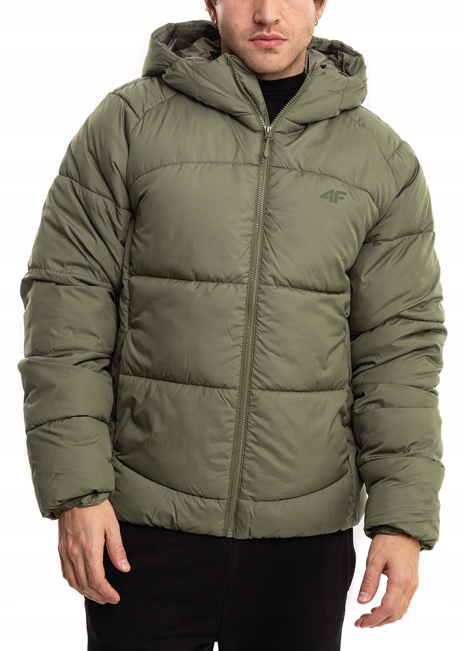Zimní Bunda Pánská péřová 4F s kapucí Prošívaná Hydrofobní Teplá XL
