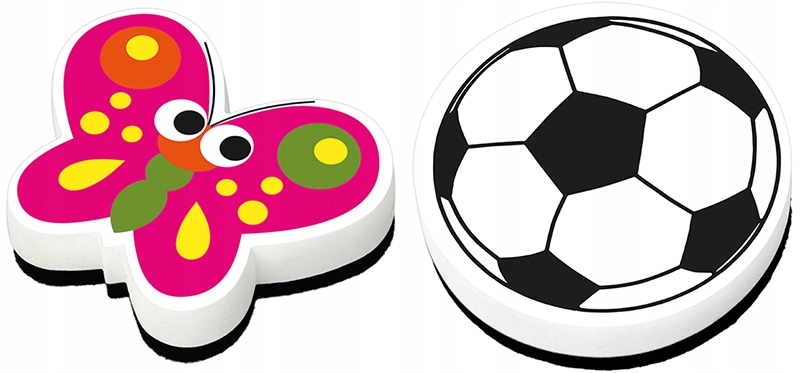 Gąbka magnetyczna do tablic kształty mix wzorów FUN&JOY