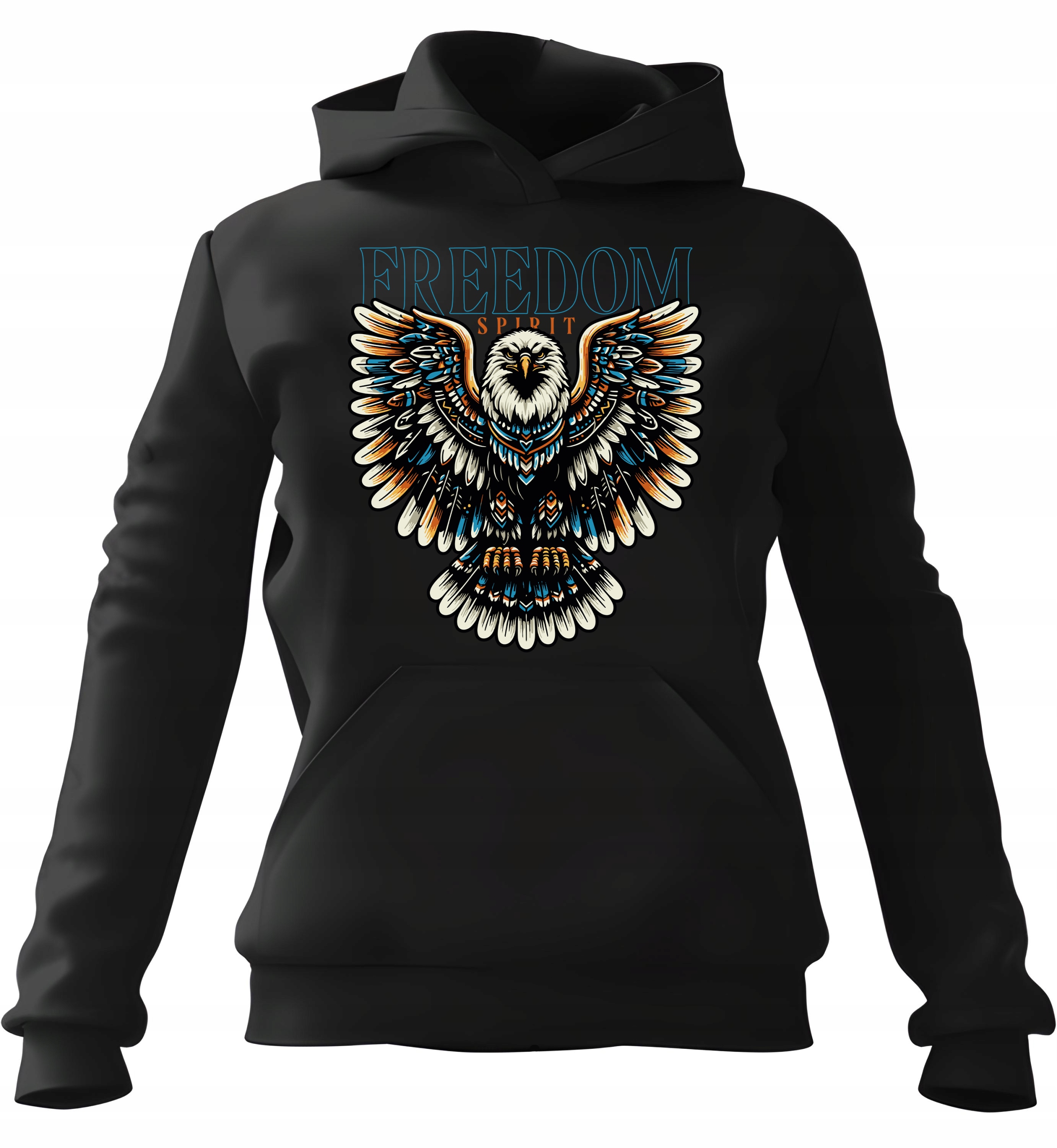 pánská mikina s kapucí Freedom Spirit Černá 2XL pro muže, muže a muže
