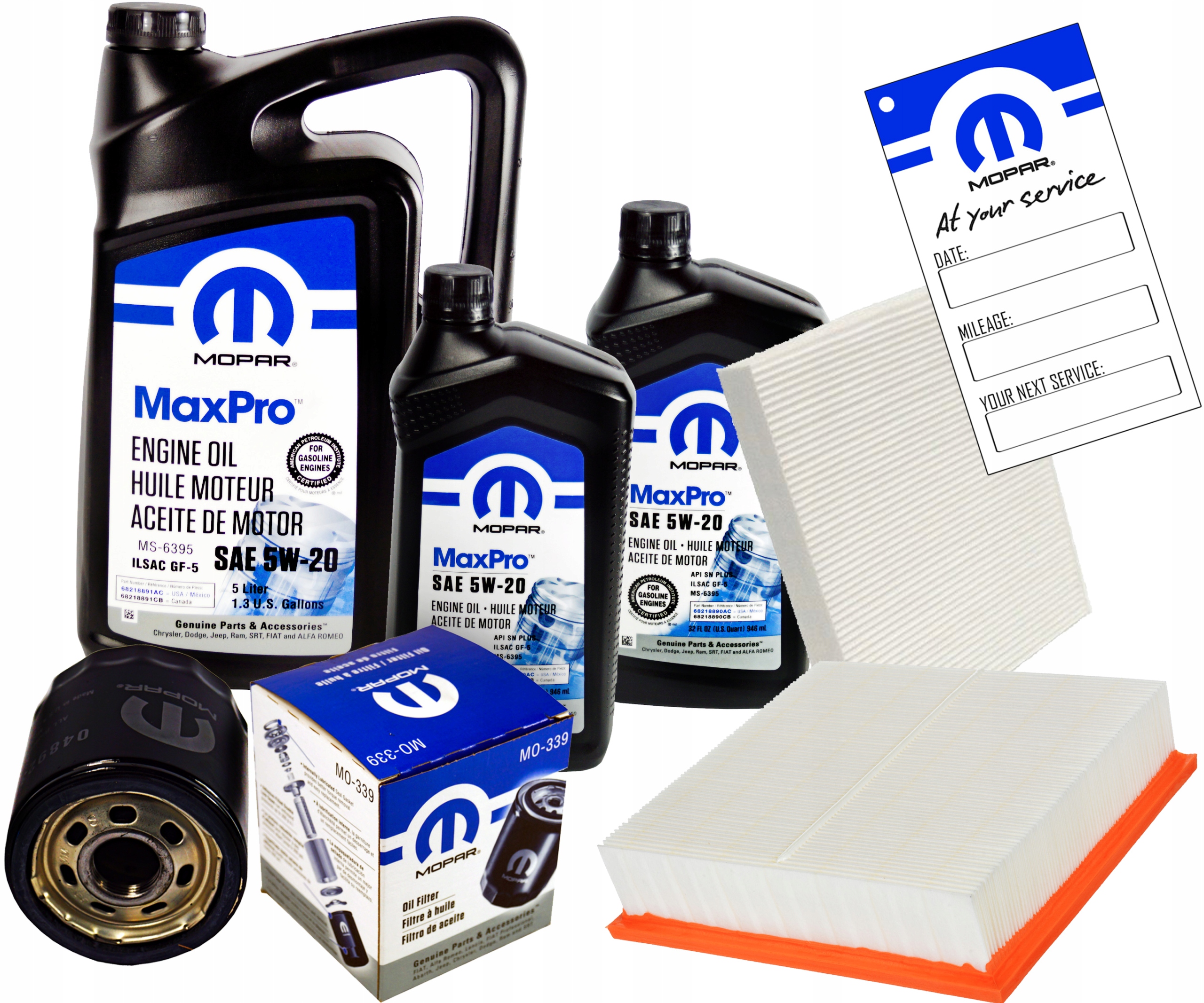 MOPAR 5W20 6,9L + FILTRY JEEP GRAND CHEROKEE 16-21