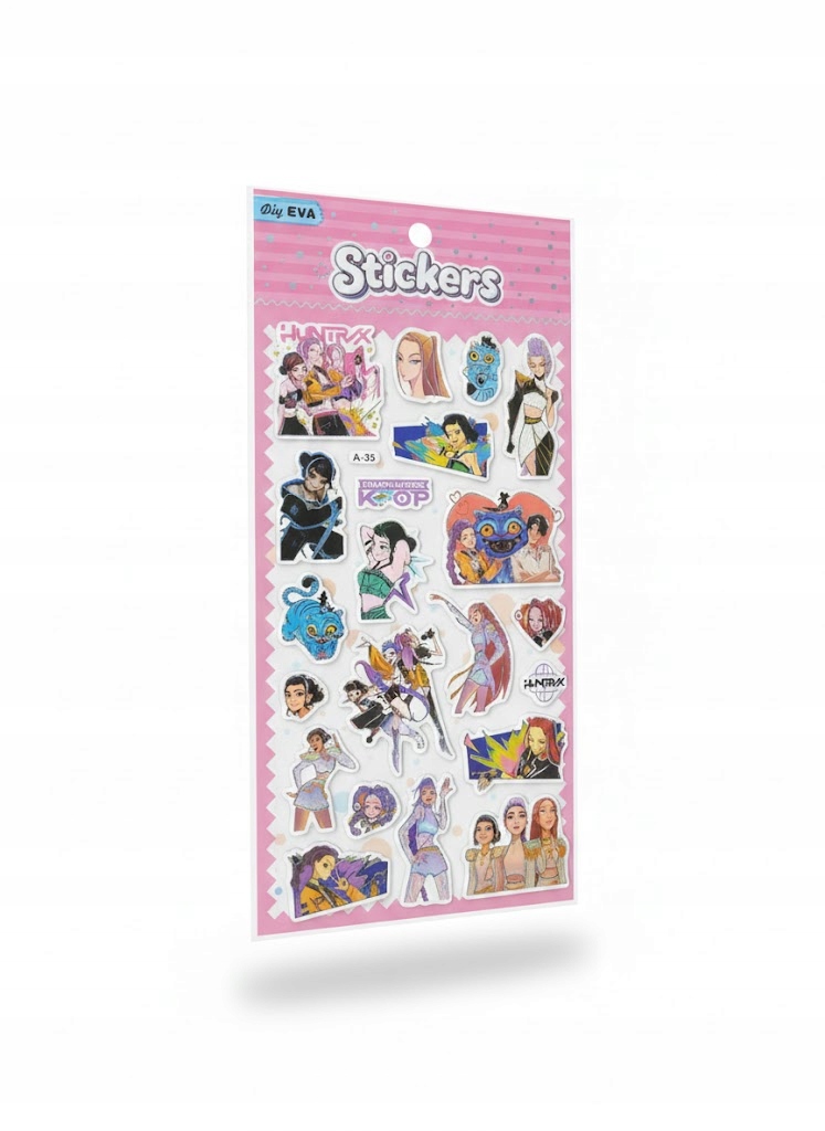 ZESTAW NAKLEJEK 3w1 – ŁOWCY DEMONÓW Rumi Mira Zoey STICKERS Marka bez marki