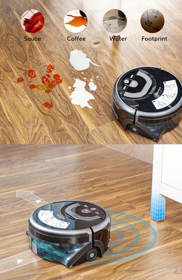 ROBOT SPRZĄTAJĄCY MOPUJĄCY ODKURZACZ MOP BIAŁY UŻYWANY Moc 22 W