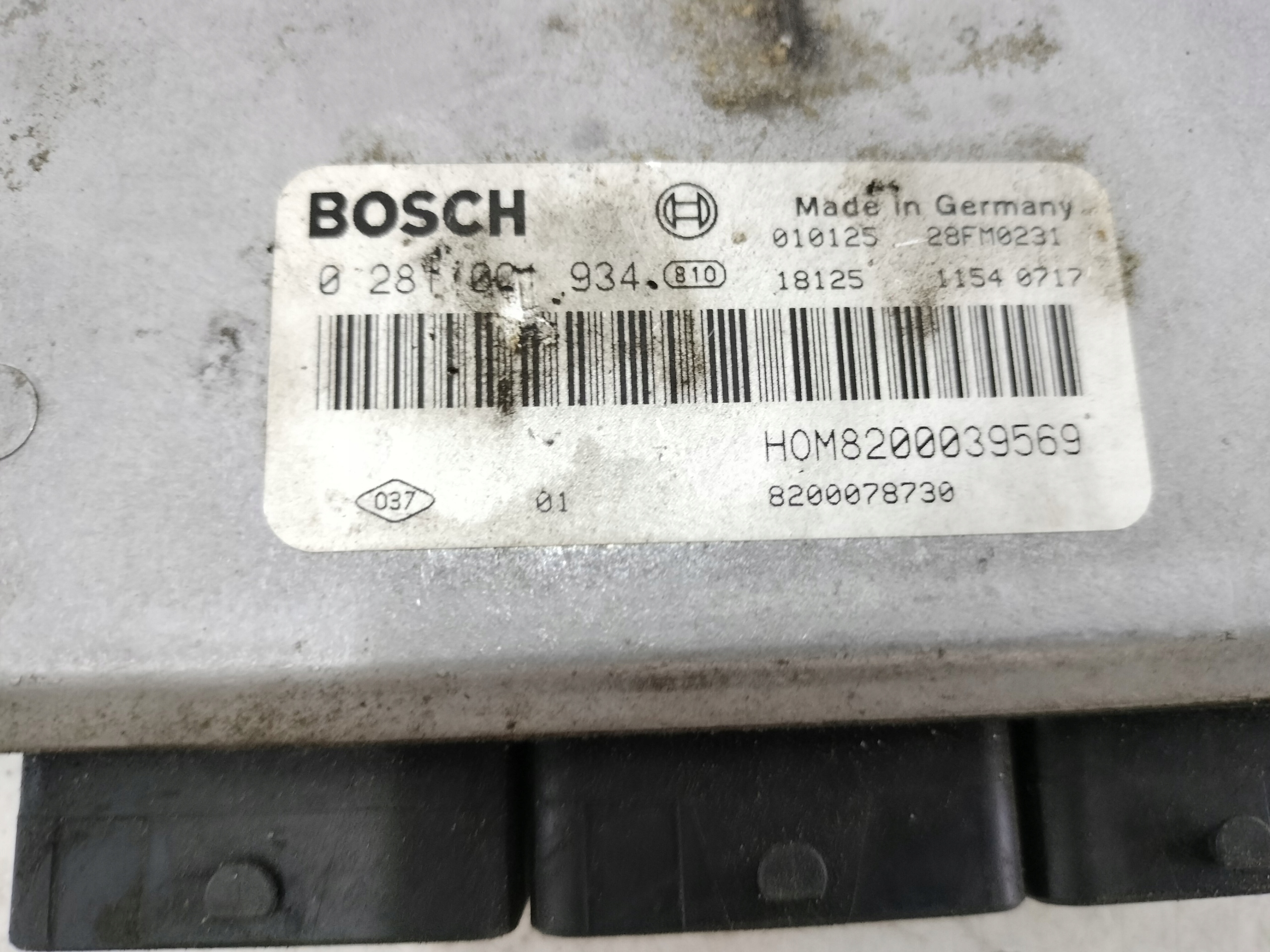 computer Motore RENAULT 0281001934 8200039569
