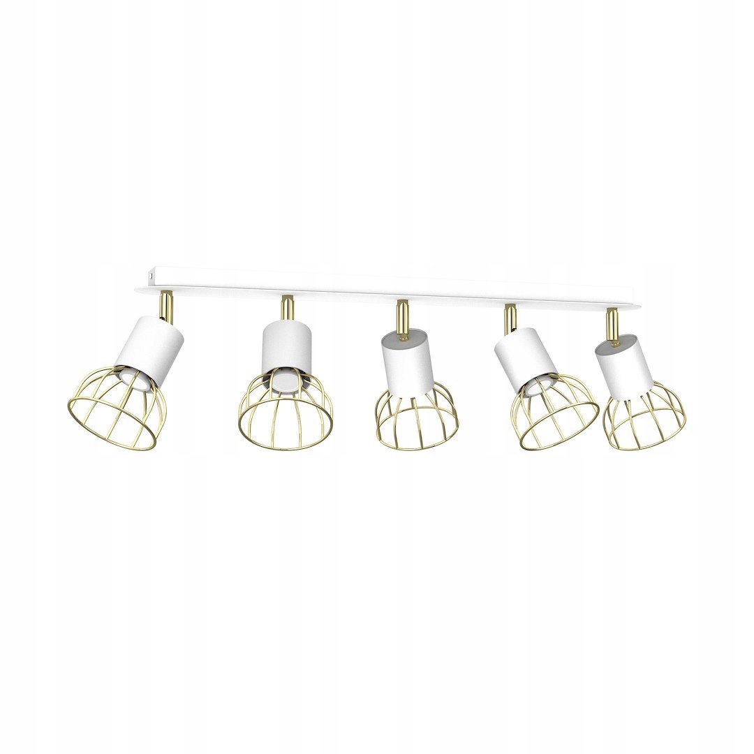 Stropní svítidlo Dante 5x mini GU10 bílá/zlatá