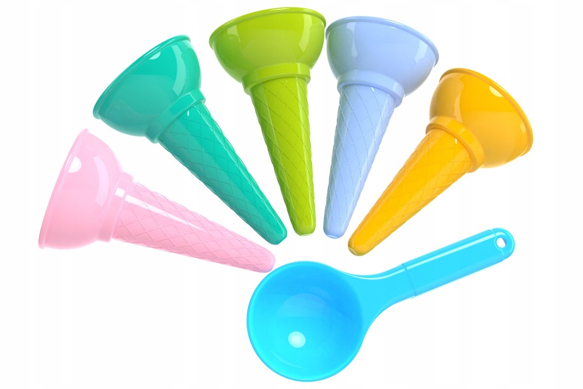 TECHNOK ZESTAW DO PIASKU FOREMKI LODY WAFLE ZESTAW DO PIASKOWNICY 6221