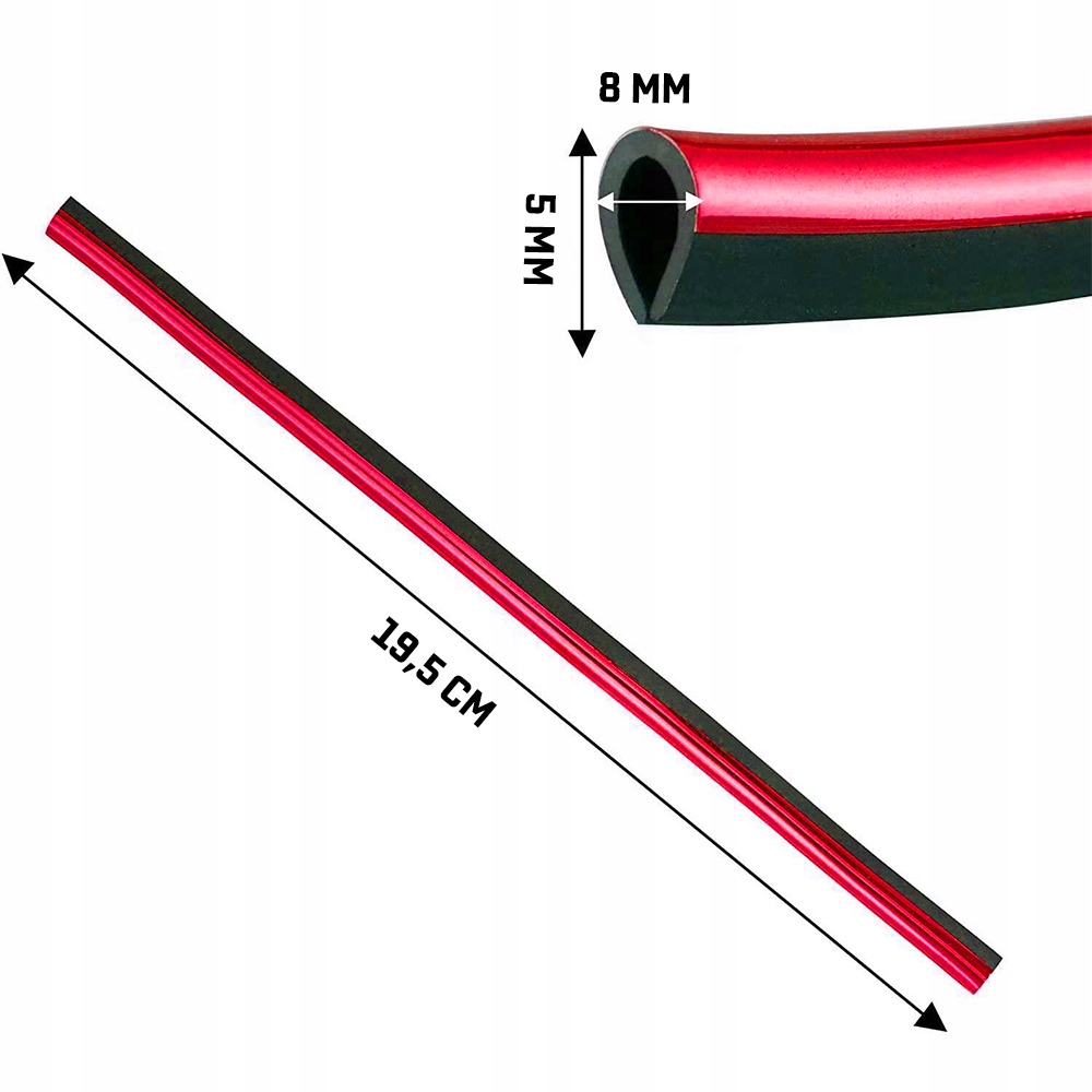 10x LISTWA TAŚMA OZDOBNA TUNINGOWA DO SAMOCHODU AUTA NAWIEWU TUNINGU 20 CM Producent inny