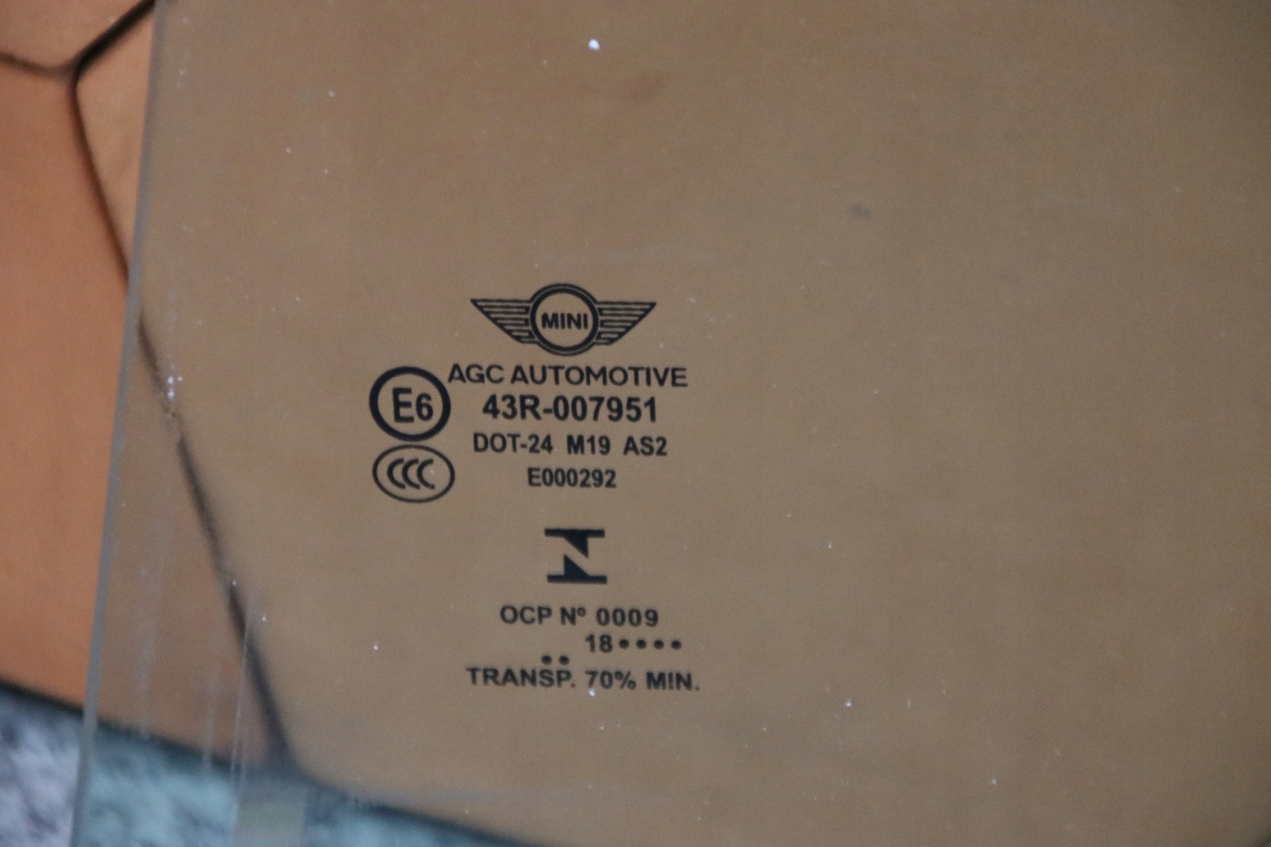 MINI F60 window side door left rear part rear 2018 r.