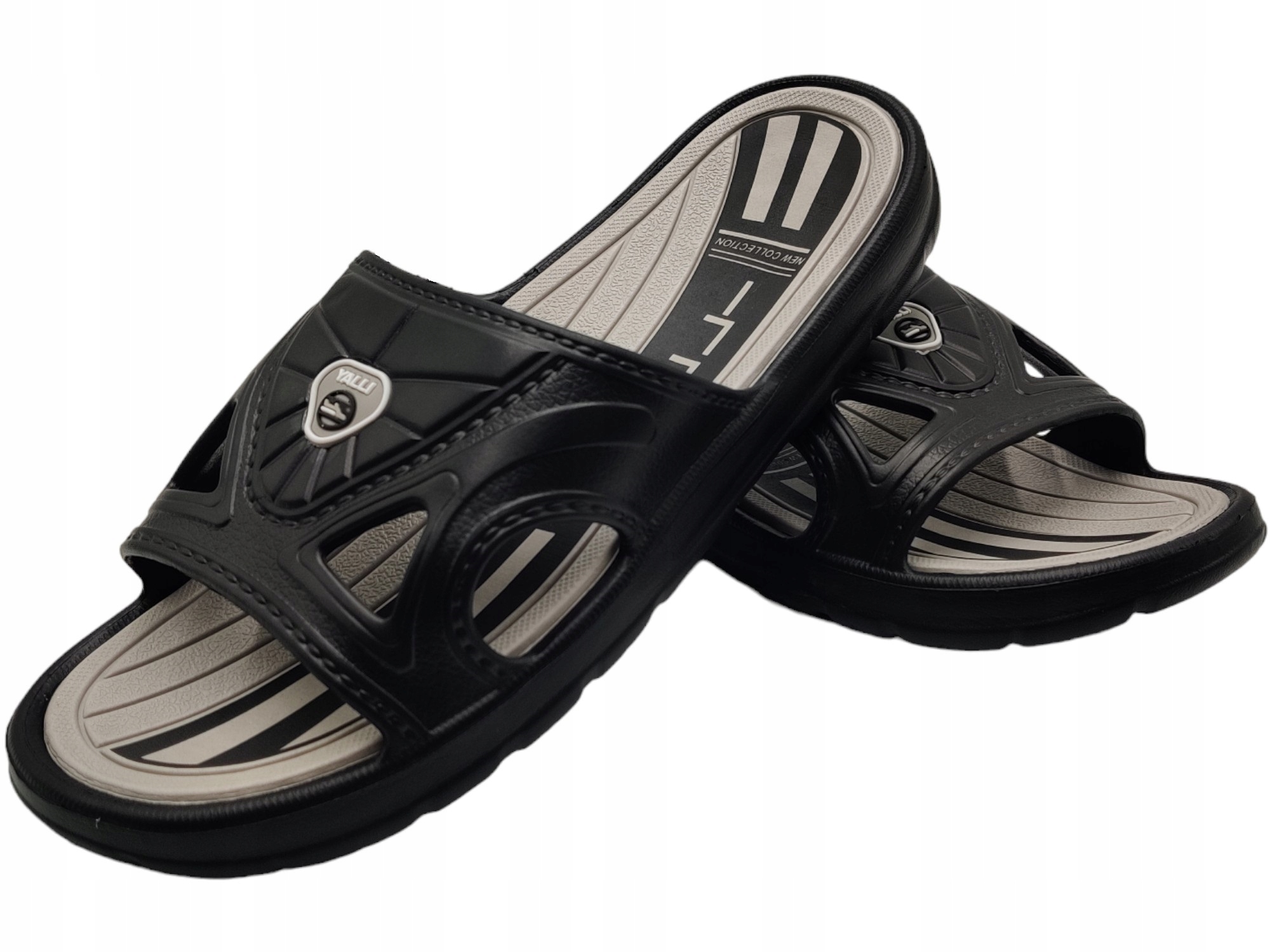 MĘSKIE KLAPKI BASENOWE KĄPIELOWE GUMOWE PIANKI EVA PO DOMU NA LATO LEKKIE Wzór dominujący bez wzoru