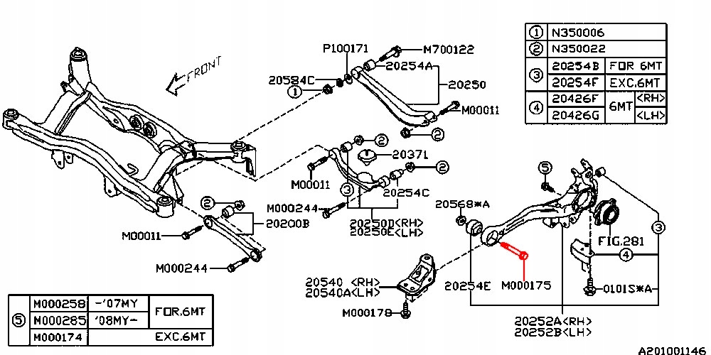 SUBARU ŚRUBA WAHACZA DRĄŻKA ZAWIESZENIA TYŁ Typ samochodu Samochody osobowe