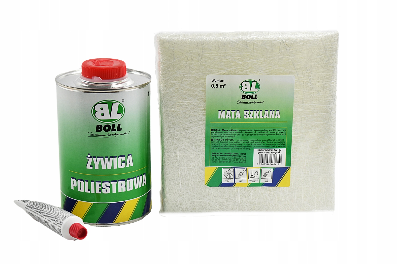 BOLL ZESTAW NAPRAWCZY ŻYWICA 1KG MATA UTWARDZACZ