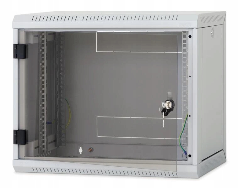Rack Triton 19" jednodílný 9U/400mm prosklené dveře, odnímatelné bočnice,še