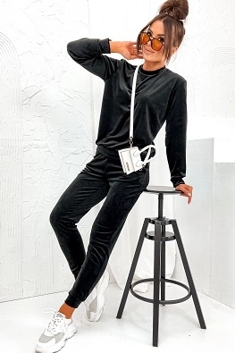 Dámský teplákovka teplákovka bez kapuce s nášivkou na manžetě