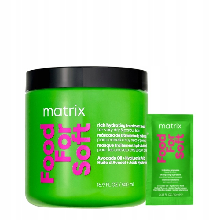 Matrix Food For Soft hydratační maska pro suché vlasy 500 ml 10 ml Bonus