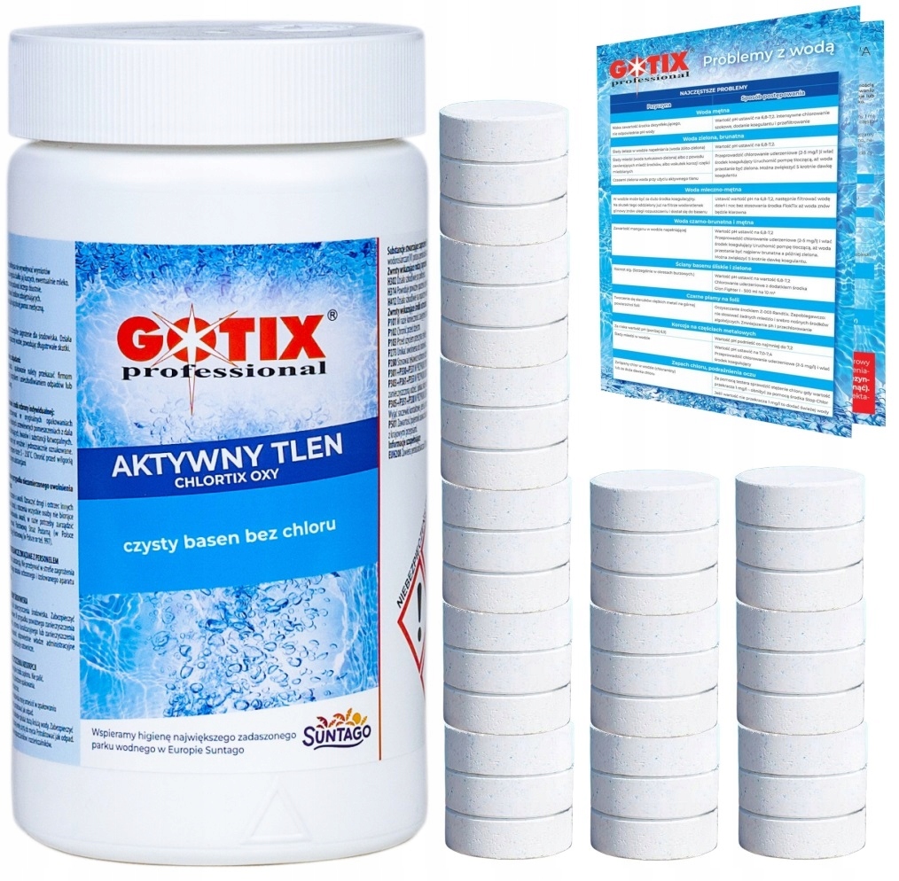 Aktywny Tlen do Basenu Jacuzzi SPA Tabletki 1 KG (AKTYWNY TLEN) • Cena, Opinie • Chemia basenowa
