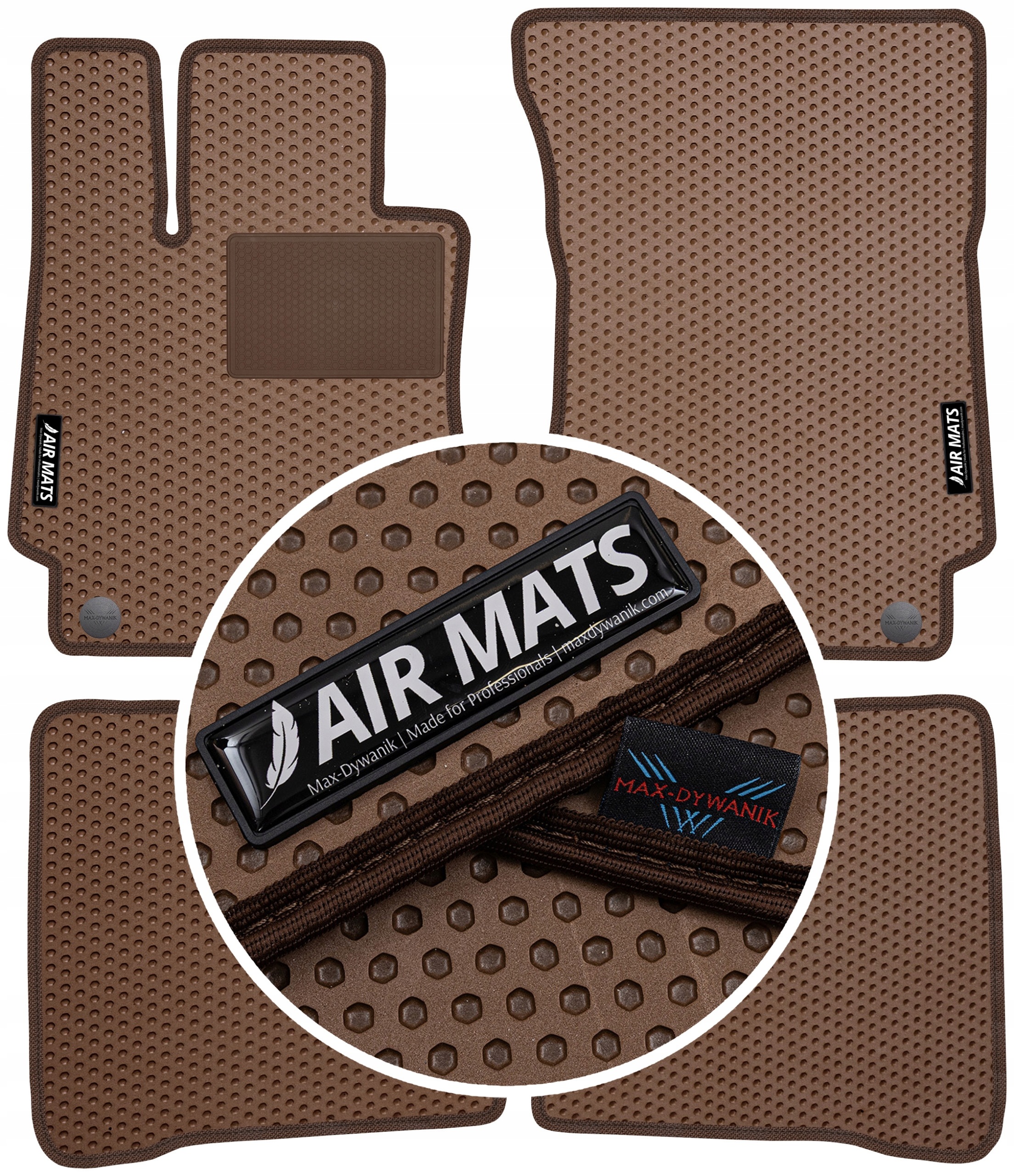 S-Class W221 Short 2005-2013 Gumové rohože Air Mats Hnědé